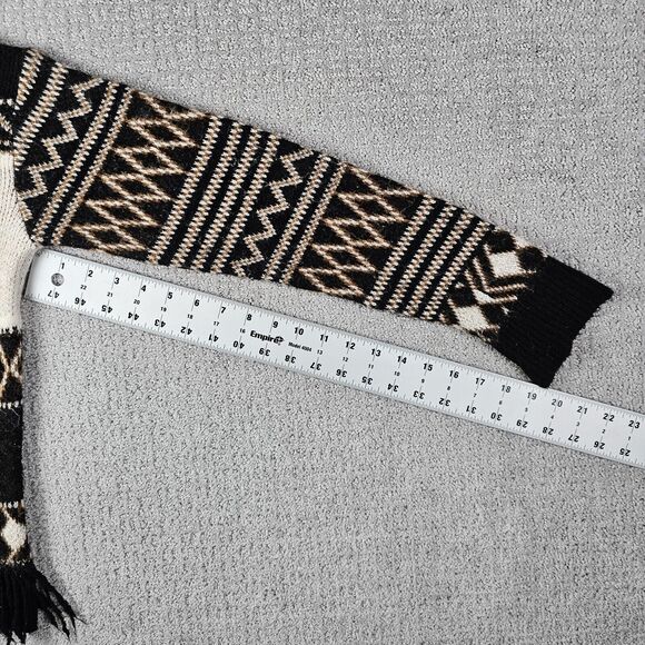 Zara Fancy‎ Collection Girls Alpaca Print Turtleneck Knit Sweater Fringed - Picture 7 of 8